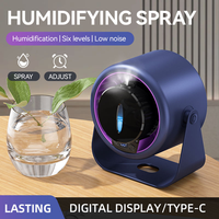 Ventilateur Brumisateur Portable T30 PRO Rechargeable, Humidificateur et Ventilateur de Bureau Turbo à 6 Vitesses avec Affichage LED et Minuteur pour Maison, Bureau et Camping