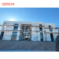 Ventanas Francesas Fijas de Aluminio con Doble Acristalamiento Triple y Diseño de Rejilla para Proyectos de Viviendas en EE. UU. de DERCHI, para Villas
