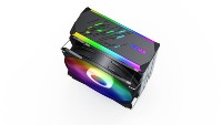 Refroidisseur de processeur SAMA pour ordinateur de bureau avec effet lumineux ARGB arc-en-ciel, ventilateur de refroidissement par air LED 12v, vente en gros
