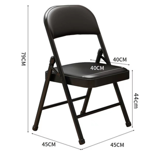 كرسي قابل للطي بإطار فولاذي حديث مع وسائد إسفنجية، محمول ومقاوم للماء، مناسب للاجتماعات والفعاليات واستخدام الحدائق - Product Image 4