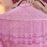 Moustiquaire de plafond carrée pliable à ouverture automatique, en dentelle princesse, à mailles épaisses et denses, pour grand espace, compatible lits Queen/King, toutes saisons, pour la maison