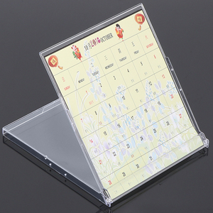 SUNSHING Durable and Clear Calendar Display Jewel <b>Stand</b>-Up Box Stylish Schedule Desk <b>Stand</b> Case 5.5inch <b>CD</b> Jewel Case Calendar - Product Image 2