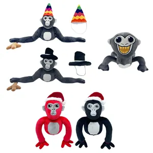 批发新产品大猩猩图毛绒动物玩具搞笑大猩猩标签毛绒玩具娃娃男孩儿童礼品