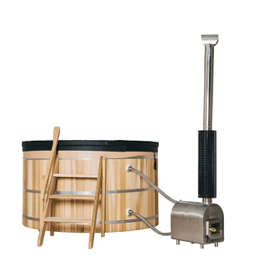 HELIUS Luxury Cedar Hot Tub External Wood Fired Stove Hot Tub for Outdoor Spa 4-6 person - Product Image 3