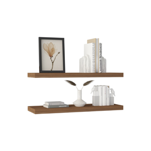 Ecco 31.5 In Wide Floating Shelves Set Of 2 Wall <b>Decor</b> Storage <b>Book</b> Shelves For Bedroom Bathroom - Product Image 3