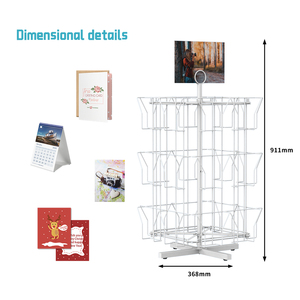 Countertop 24 dây túi thiệp chúc mừng hiển thị đứng kim loại sử dụng thiệp chúc mừng Rack 3 Tier Spinner - Product Image 4