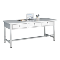 Établi de bureau et tiroir en acier inoxydable 304 de conception moderne pour le bureau et l'hôpital Établi d'atelier de laboratoire informatique