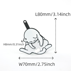 พวงกุญแจแมวการ์ตูนพลาสติกพิมพ์ 3 มิติ ลายการระเบิดข้ามพรมแดน น่ารัก - Product Image 4