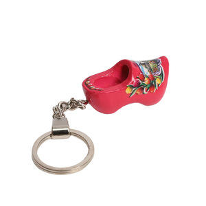 Llavero de Zueco Holandés de Madera, Colorido y Pintado, Recuerdo de Holanda, Mini Llavero de Zapato de Madera para Regalo de Viaje, Decoración Diaria - Product Image 1