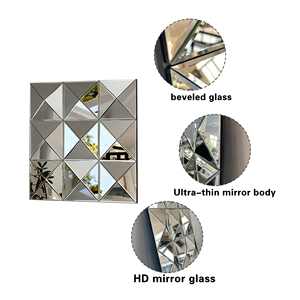 Décoration intérieure pour la maison, <span class=keywords><strong>miroir</strong></span> mural en verre biseauté 3D - Product Image 4