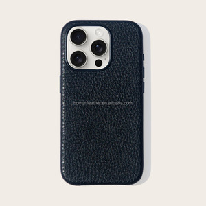 Nouvel arrivage Coque arrière de téléphone en cuir véritable galet pour iPhone 14 <span class=keywords><strong>Pro</strong></span> Max Étuis de téléphone portable de qualité supérieure - Product Image 3