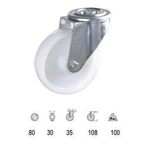 Ruota Industriale in Nylon da 80mm - Product Image 1
