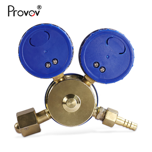 Válvula reductora de presión de gas de dos manómetros, regulador de oxígeno y acetileno para corte de soldadura - Product Image 3