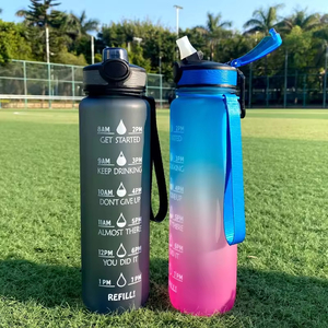Children's Frosted <b>Straw</b> Cup with Gradient Color Large Capacity Eco-Friendly Plastic Water <b>Bottle</b> for Outdoor Sports - Product Image 2