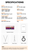Mini caméra porte-clés 2026, petite, rétro, vintage, compacte, 720P 1080P, avec lumière LED, portable, vidéo et photo, pour enfants