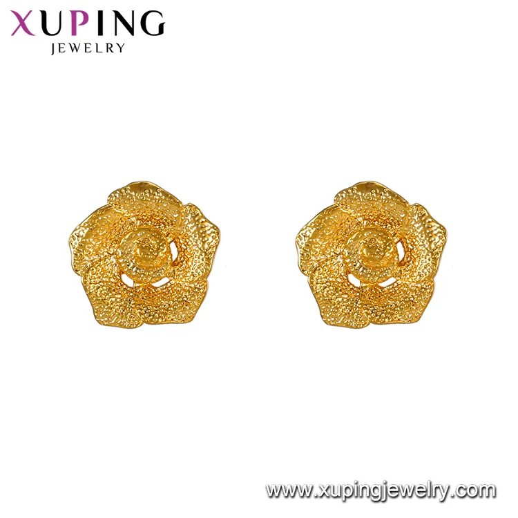 E-212 Xuping Dubai Vergulde Vrouwen Mode Oorbel Sieraden Flower Shaped Stud Oorbellen