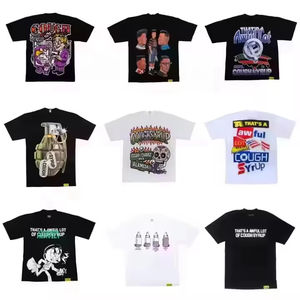 T-shirt oversize a maniche corte di alta qualità 100% abbigliamento da uomo in cotone che è un sacco di magliette con sciroppo per la tosse per gli uomini - Product Image 1