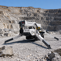 Grue araignée blanche 8t sur mesure, certifiée CE, pour travaux de levage en intérieur dans des espaces étroits – Vente directe usine