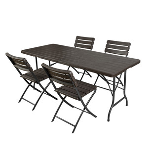 <span class=keywords><strong>Tavolo</strong></span> pieghevole <span class=keywords><strong>da</strong></span> picnic <span class=keywords><strong>da</strong></span> campeggio in plastica <span class=keywords><strong>da</strong></span> 6 piedi in <span class=keywords><strong>legno</strong></span> - Product Image 2