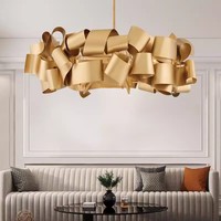 Lustre LED moderne de luxe, design minimaliste italien, noir, rond, pour salon et salle à manger