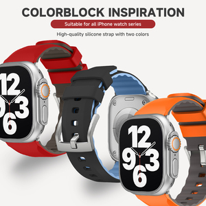 Correa deportiva de silicona para <span class=keywords><strong>Apple</strong></span> <span class=keywords><strong>Watch</strong></span> Band 44mm 45 41 40 49 42mm 38mm Pulsera de moda para IWatch Series Ultra 2 <span class=keywords><strong>SE</strong></span> 9 <span class=keywords><strong>8</strong></span> 7 6 5 4 3 - Product Image 4