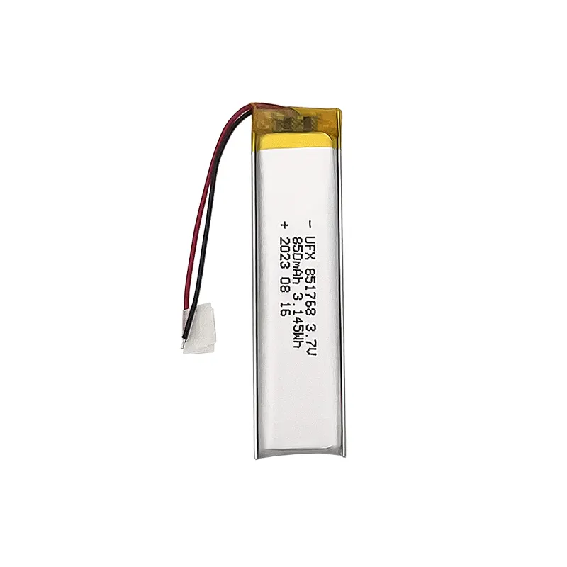 Lithium-Polymer-Hersteller kunden spezifische wiederauf ladbare Batterie für Laptop UFX 851768 3,7 V 850mAh 1 S1P Batterie