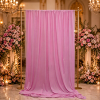 Rideau de fond de scène de mariage sur mesure en tissu polyester extensible, draperie et cantonnière pour décoration de fête