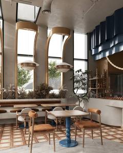 Turnkey Specialty Coffee Shop Interior Design & Custom Cafe Furniture Modern Vintage Wood <b>Bar</b> Counter Manufacturer - Product Image 4