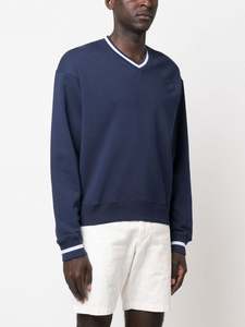 Personnalisé Nouveau Logo de Haute Qualité Tricots pour Hommes Coupe Ample Pull Décontracté Col en V Pull pour Hommes de Couleur Unie - Product Image 2