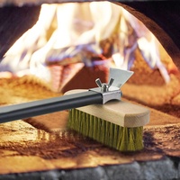 Professioneller Pizzaofen-Kupferbürsten-Schaber für Haushaltsgrills mit Messing-Reinigungsbürste und 21-Zoll-Aluminiumgriff