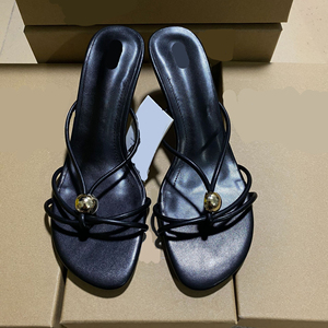 Yxopen Toe高跟鞋鞋垫增高夏季时尚<span class=keywords><strong>Sap</strong></span>圆形纽扣十字带性感适合户外使用春季冬季 - Product Image 5