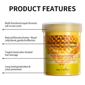 Masque capillaire super hydratant, luxe, miel de Manuka, <span class=keywords><strong>gelée</strong></span> <span class=keywords><strong>royale</strong></span>, masque réparateur hydratant pour des <span class=keywords><strong>cheveux</strong></span> brillants - Product Image 3