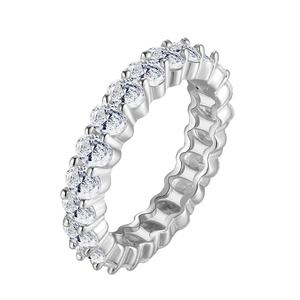 रिन्टिन Sr316 शादी बैंड 4a स्पष्ट cz छल्ले 925 स्टर्लिंग सिल्वर वर्मीइल जिरकॉन शादी का वादा - Product Image 1