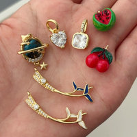 Nieuw Binnen Met Charme Metalen Hart Diy Charme Collectie Fruitvormige Charme Unisex Design