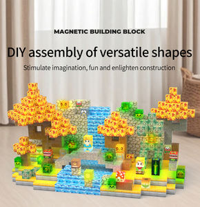 Juguetes de Bloques de Construcción Magnéticos de Plástico de <span class=keywords><strong>Princesa</strong></span> y Guerrero con 10 Cubos que Emiten Luz - Juego Educativo - Product Image 6