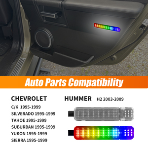 Vente en gros de lumière de courtoisie pour panneau de porte à LED de voiture Canbus Design RGB pour <span class=keywords><strong>Chevrolet</strong></span>/<span class=keywords><strong>SILVERADO</strong></span>/TAHOE/SUBURBAN 1995-1999 - Product Image 4
