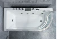Baignoire de massage autoportante portable pour une personne de 1,7 m, bain à bulles, acrylique, bain à remous, écologique, moderne, pour hôtel, intérieur