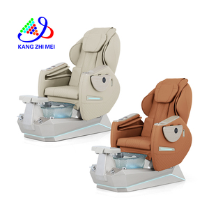 Nouveau fauteuil de pédicure de luxe pour salon de beauté, avec spa pour les pieds sans tuyauterie à pompe à décharge électrique, massage Shiatsu et lavabo intégré - Product Image 1