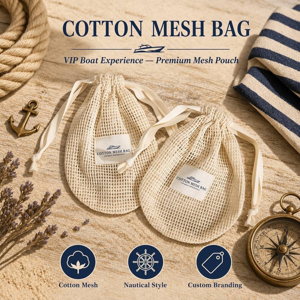 Cotton Mesh Drawstring Pouch Breathable Eco-Friendly Jewelry Gift Packaging Bag Cosmetic Soap Storage