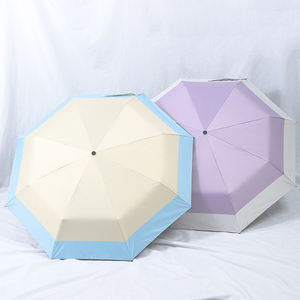 CHUVABAND 22 pulgadas 8K Creative Stripe Sunny Umbrella Venta caliente Doble propósito Viento y lluvia reforzado <span class=keywords><strong>Tres</strong></span> pliegues para viajes - Product Image 3