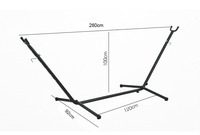 Hamac d'extérieur avec support et filet Loustics Hamac en tissu Support portable en acier pour hamac