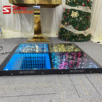 Plancher de danse LED super brillant avec lumières LED 3D DJ Disco Mariage Miroir infini Plancher de danse LED RGB Panneaux de plancher de danse LED