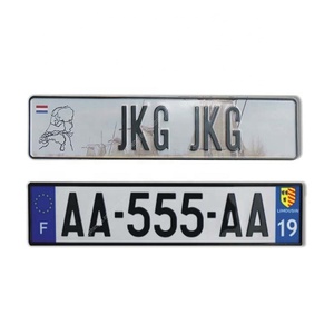 Günstige geprägt glow in <span class=keywords><strong>the</strong></span> dark auto logo anzahl platte eu lizenz platte - Product Image 2