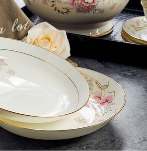 Customizable High Quality 70pcs Nordic Inspired Bone China <b>Dinnerware</b> Sets Dishwasher Safe for Wedding Parties and Restaurants - Product Image 5