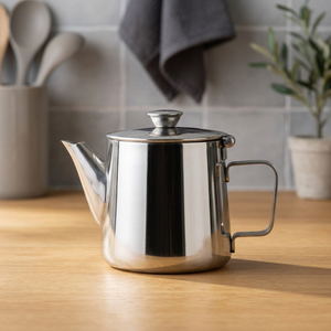 Teiera Classica in Acciaio Inossidabile con Coperchio e Manico, Pentole e Bollitori per Acqua - Product Image 3