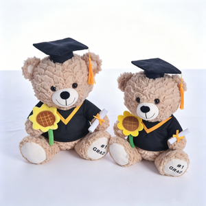 Mochila de Peluche Personalizada con Diseño de Oso de Graduación, Animal de Peluche con Birrete y Toga, Relleno de Algodón PP, Tamaño 51-99cm - Product Image 5