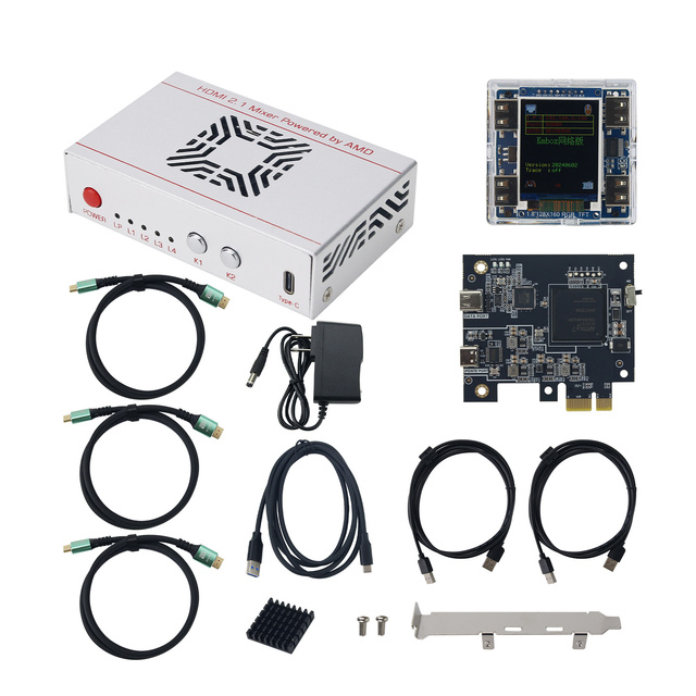 Sixth Generation Min Video Overlay Box + DMA Board + KMBOX NET Keyboard Mouse Box Controller Kit
