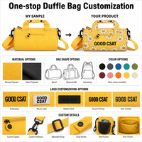 Tas Duffel Perjalanan Tahan Air Kapasitas Besar Custom dengan Logo Sesuai Pesanan, Tali Lepas Pasang, dan Kancing Tekan untuk Hadiah Tim Gym