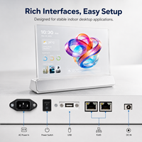 Último Modelo de Pantalla OLED Inteligente de Doble Cara de 30'' y 55 Pulgadas con Gabinete y Señalización Digital Transparente para Uso en Ascensores Interiores