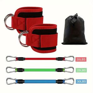 Ensemble de bandes de résistance avec sangles de cheville pour entraînement fitness, équipement d'exercice, poids de cheville, bande élastique de yoga pour homme et femme en salle de sport - Product Image 5
